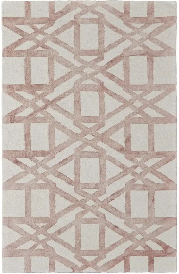 Lorrain 8571F Ivory/Pink/Tan 10' x 10' Round Rug