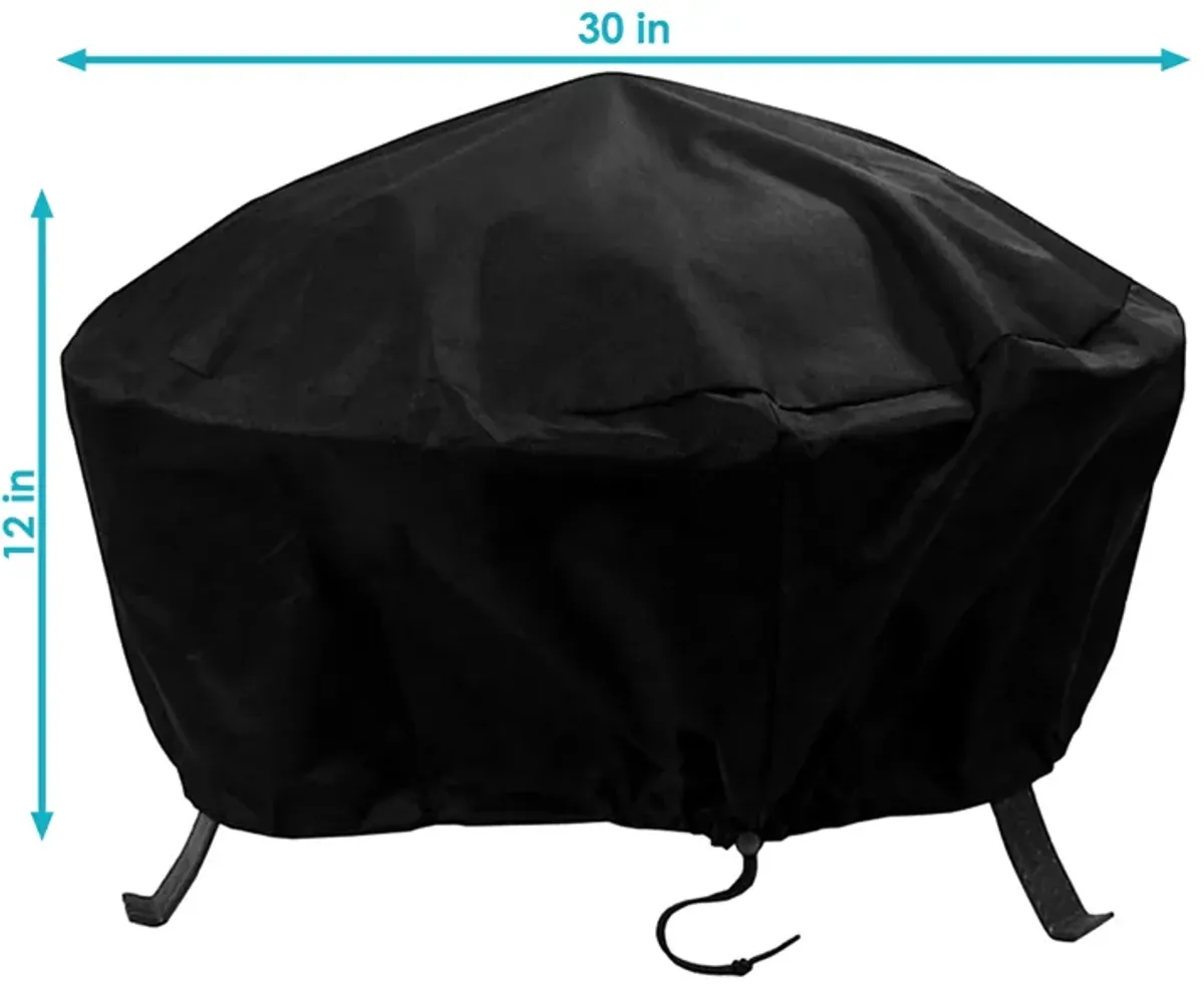 Sunnydaze Weather-Resistant PVC Round Fire Pit Cover