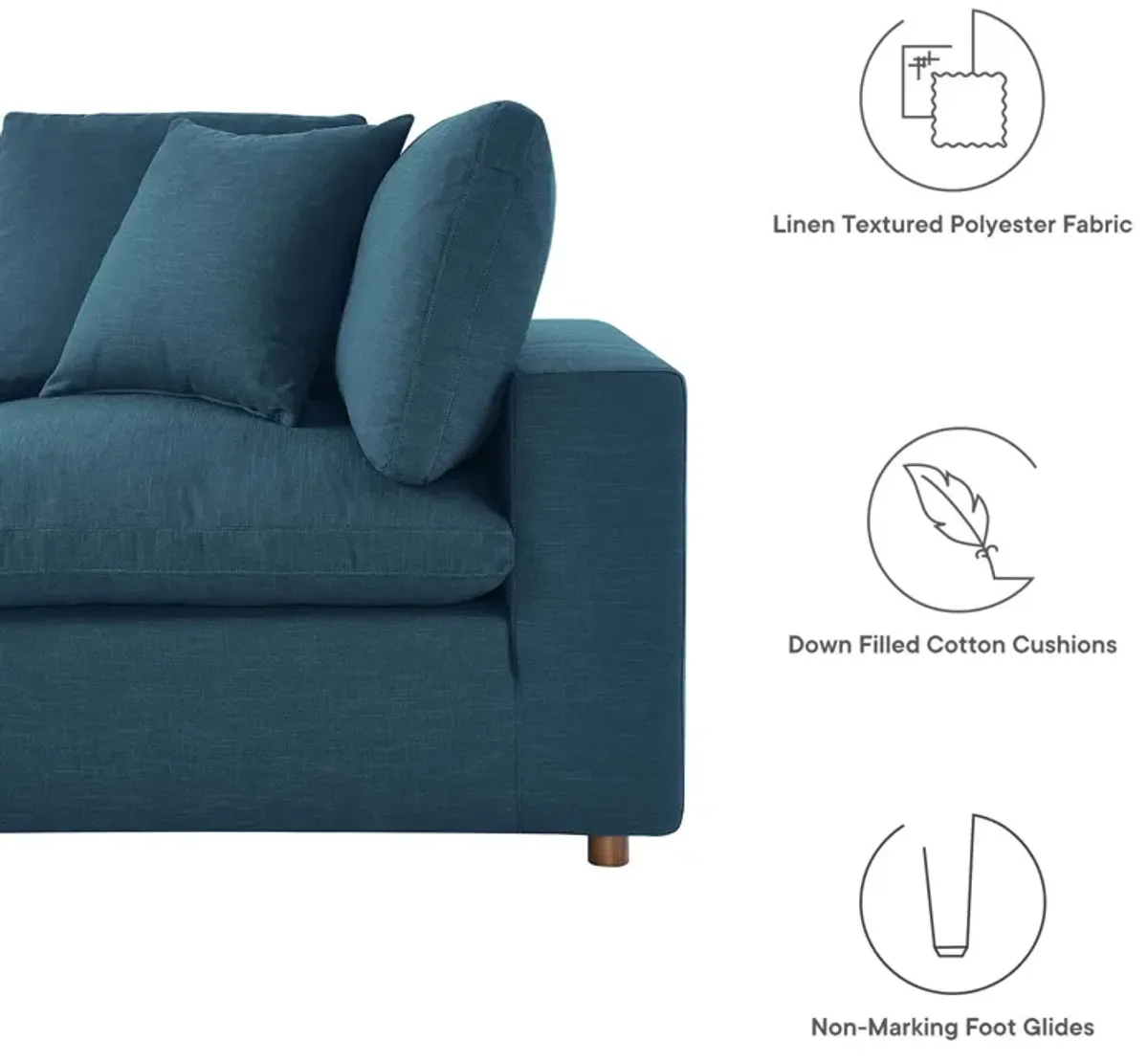 Ashton Upholstered Fabric Sectional Sofa