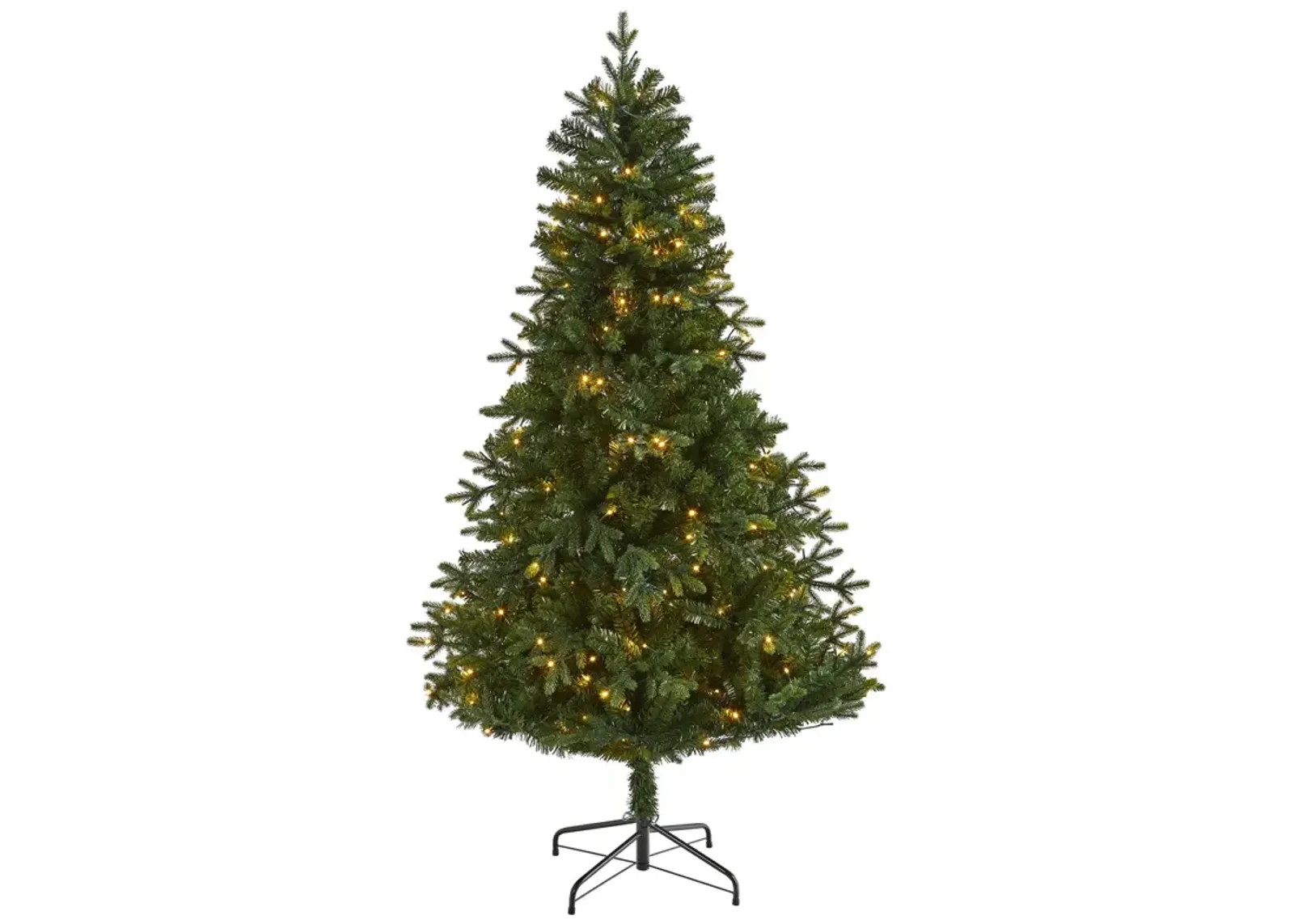 Nearly Natural Vermont Fir Artificial Christmas Tree with Clear LED Lights