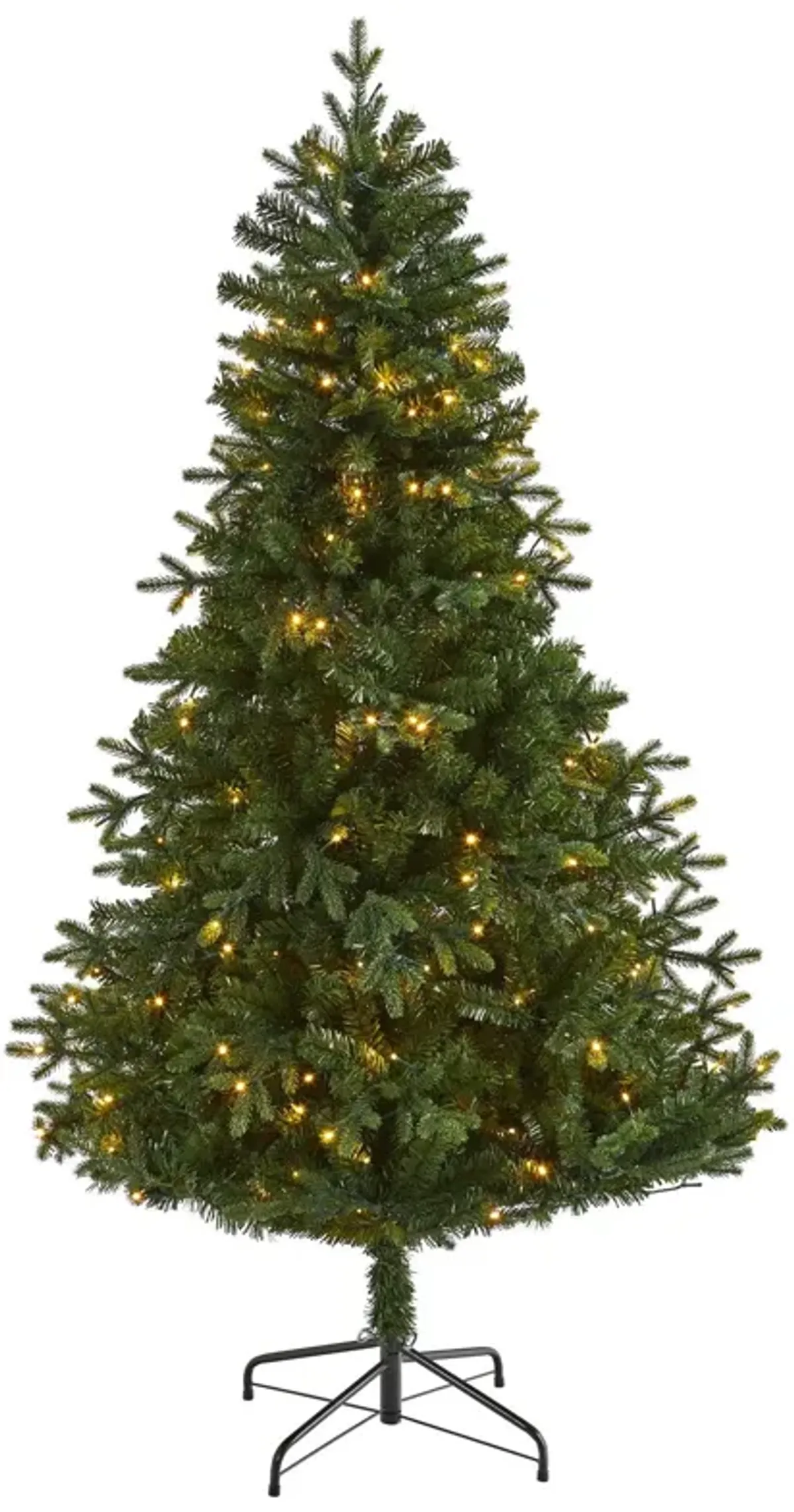 Nearly Natural Vermont Fir Artificial Christmas Tree with Clear LED Lights