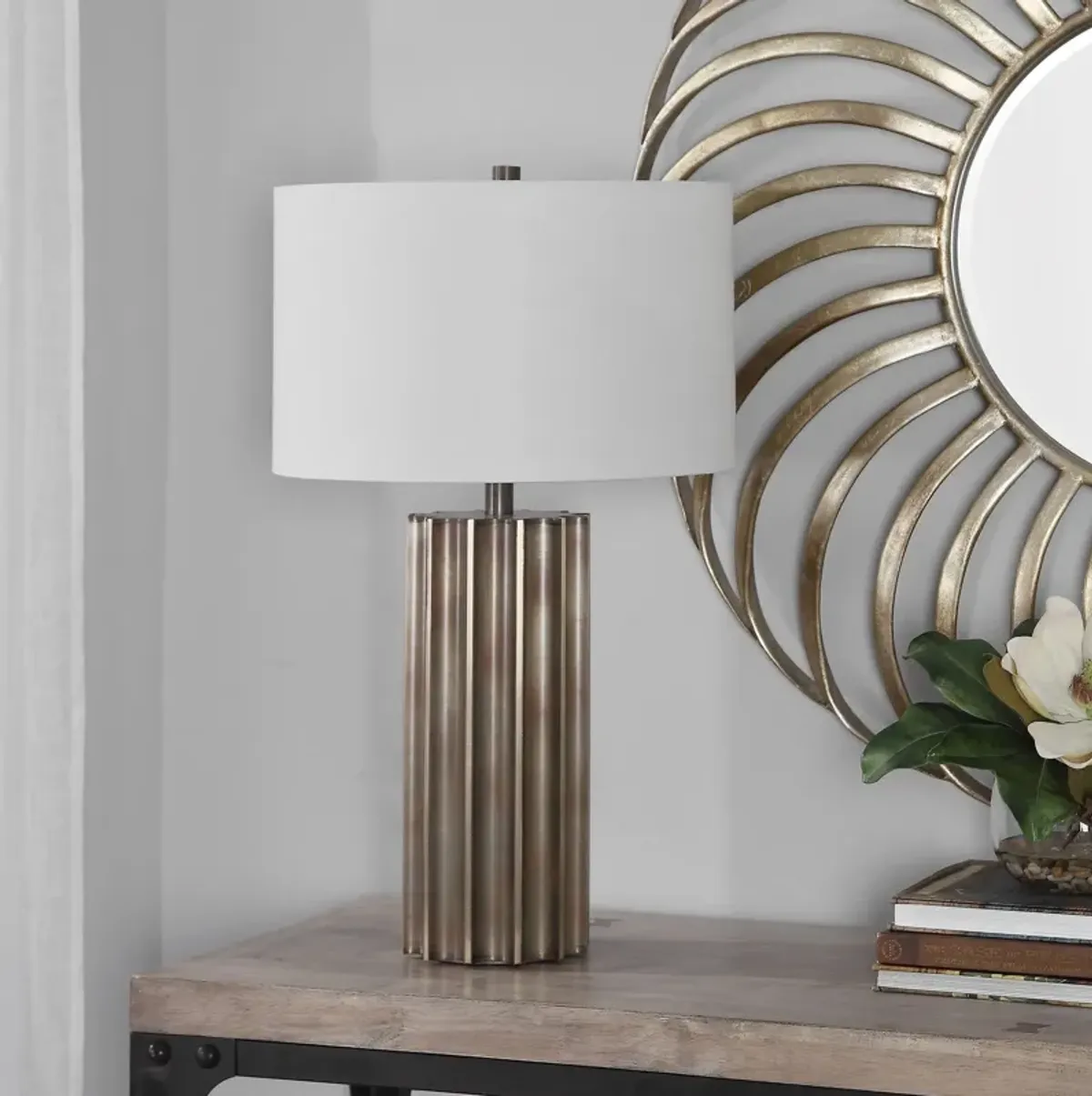 Uttermost Khalio Gun Metal Table Lamp