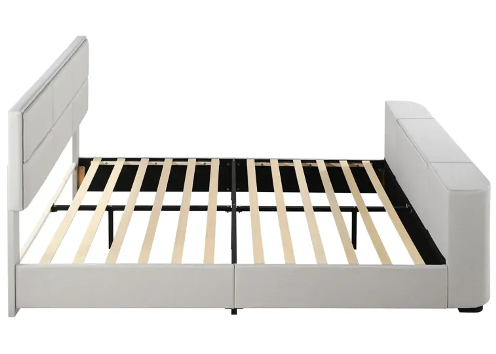 Merax Contemporary Upholstery TV Platform Bed Frame