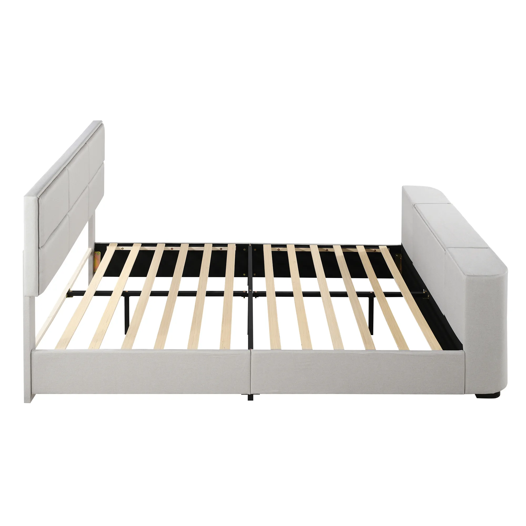 Merax Contemporary Upholstery TV Platform Bed Frame