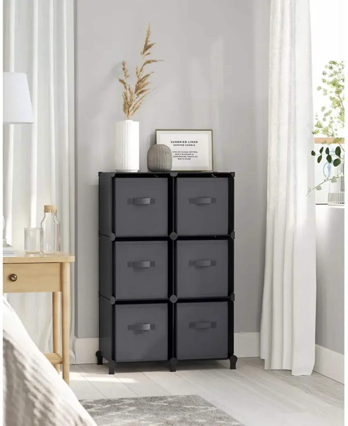 Cube Storage Organizer with 6 Storage Boxes