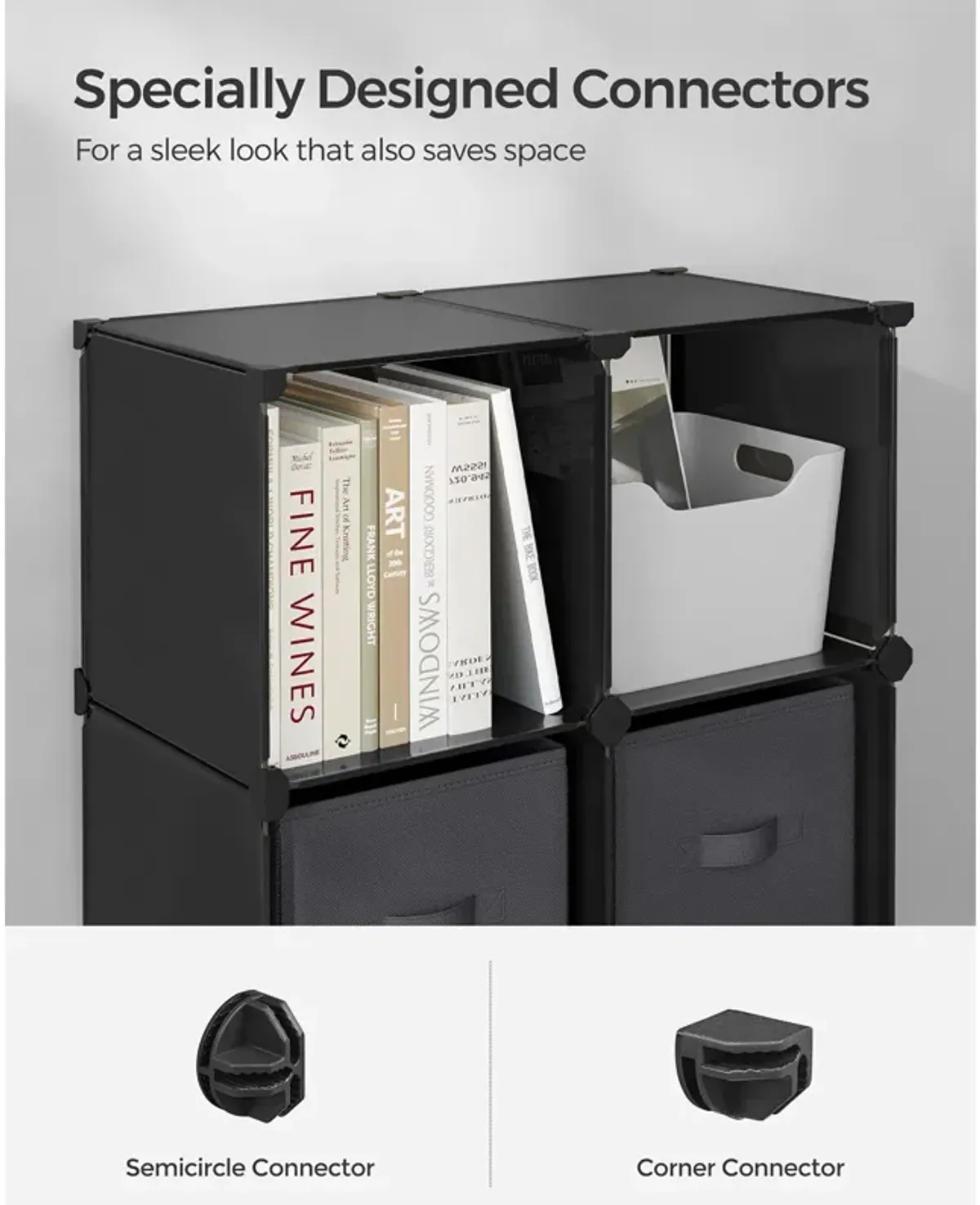 Cube Storage Organizer with 6 Storage Boxes