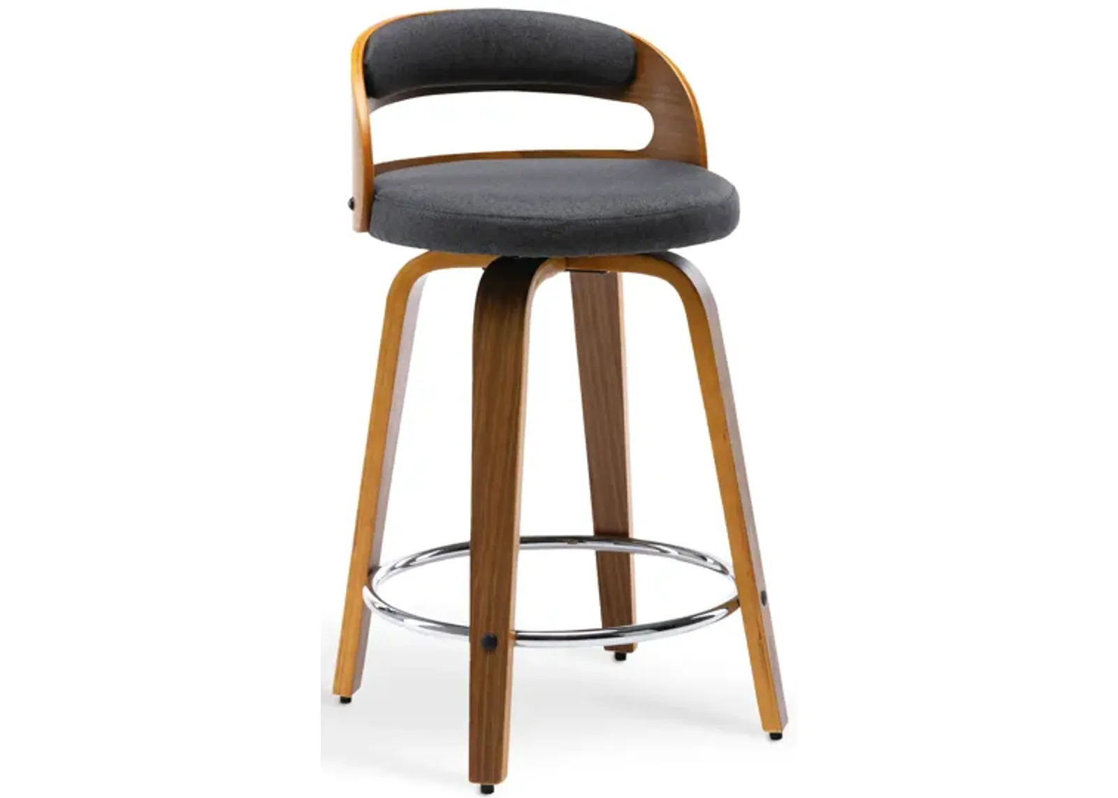 Modern Upholstered Swivel Counter Height Stool