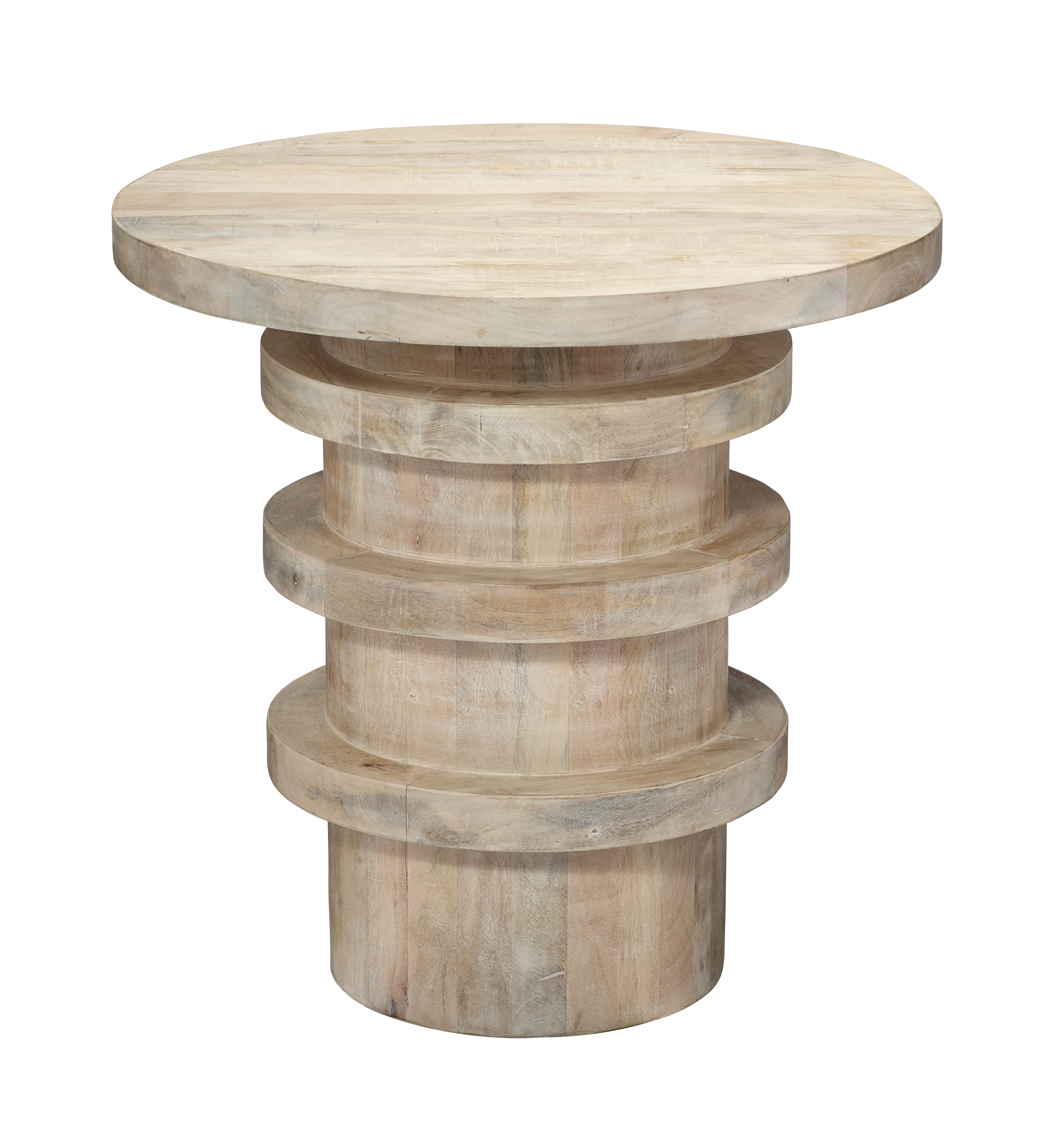 Revolve Wood Side Table, Cream