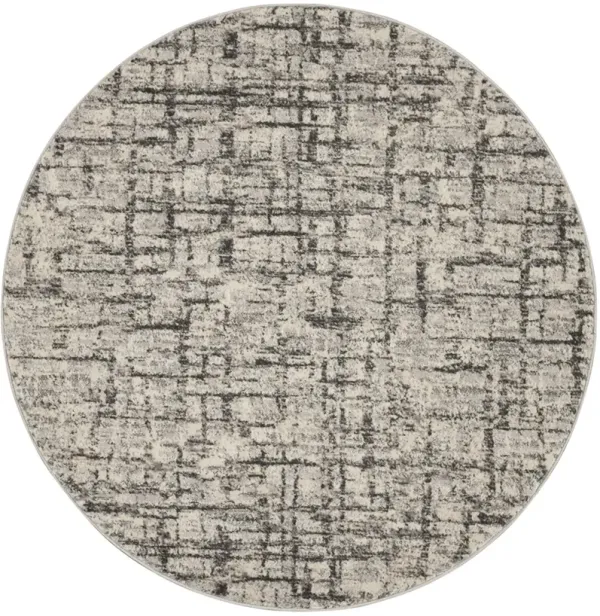 CK950 Rush CK952 Ivory/Gray 4' x Round Rug