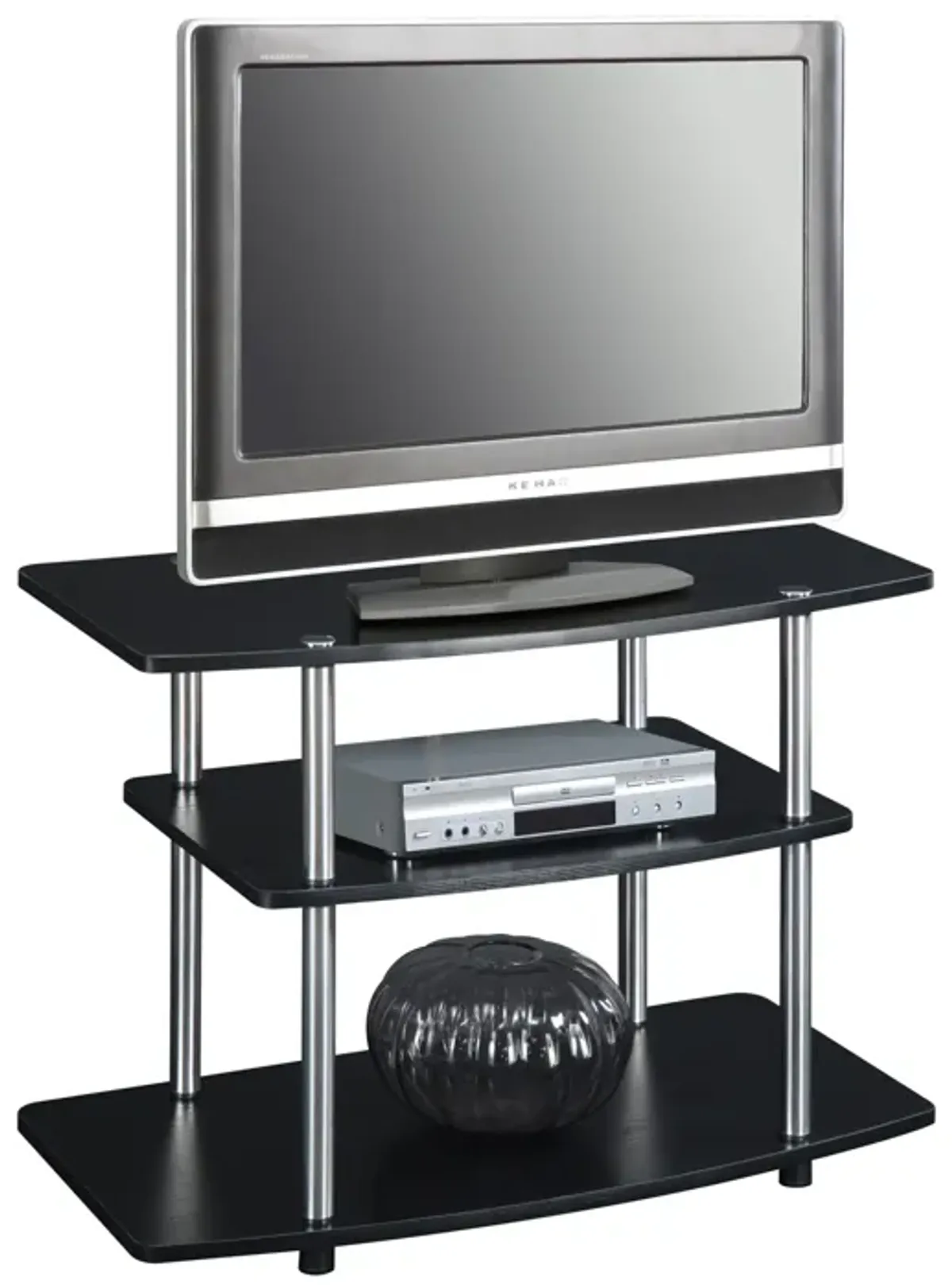 Convenience Concepts Designs2Go No Tools 3 Tier TV Stand