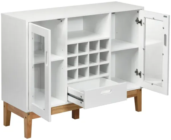 Wood Wine Storage Cabinet Sideboard Console Buffet Server