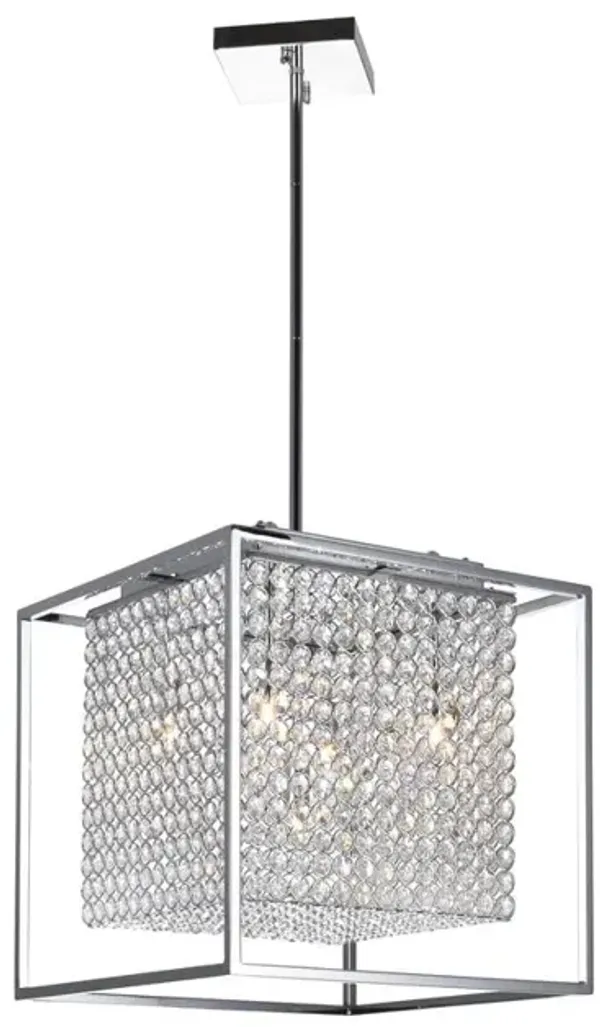 CWI Lighting Cube 5 Light Chandelier With Chrome Finish