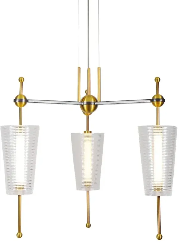 VONN Lighting Integrated LED Pendant Light Height Adjustable Chandelier