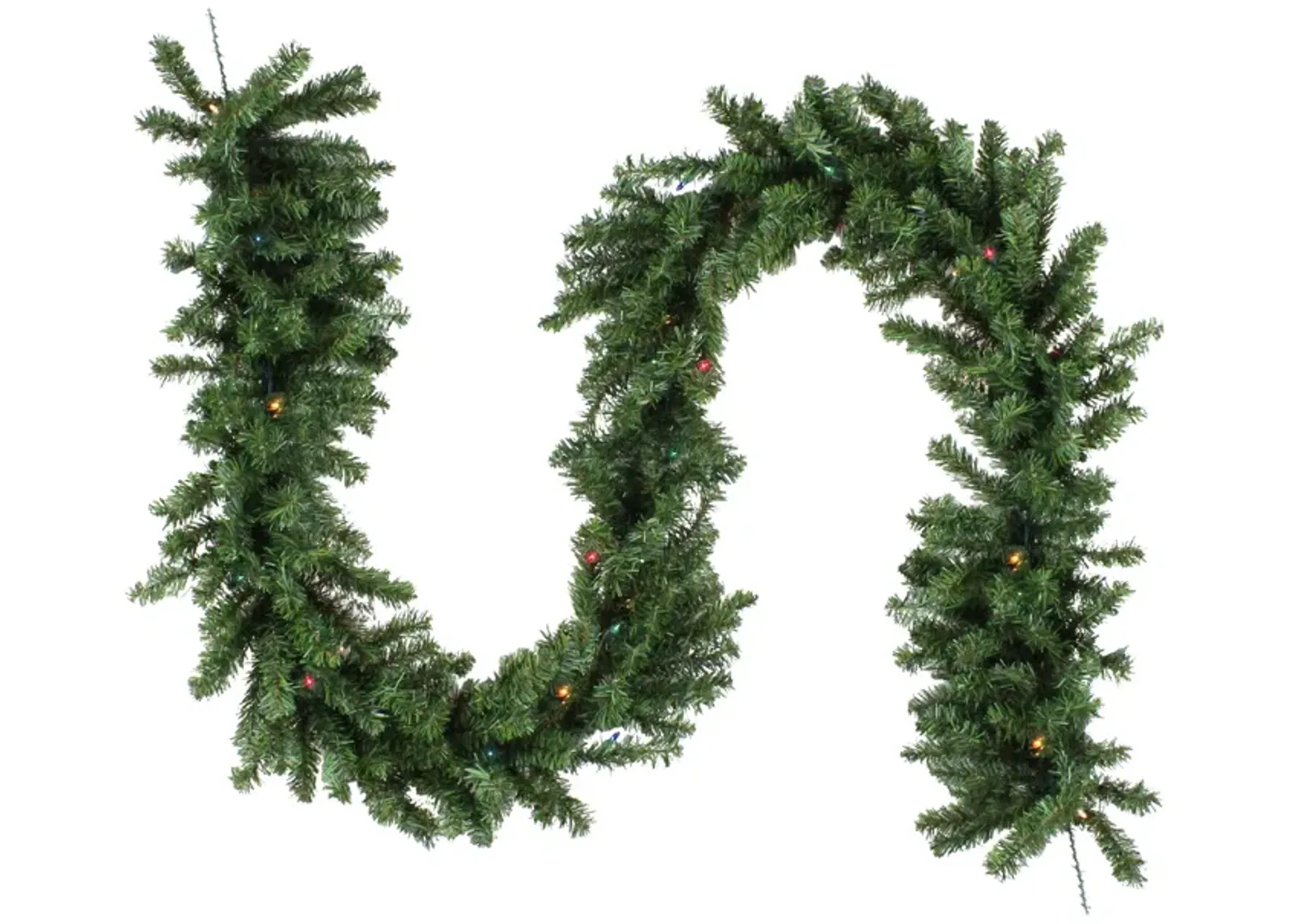 9' x 14" Pre-Lit Canadian Pine Artificial Christmas Garland  Multi Lights