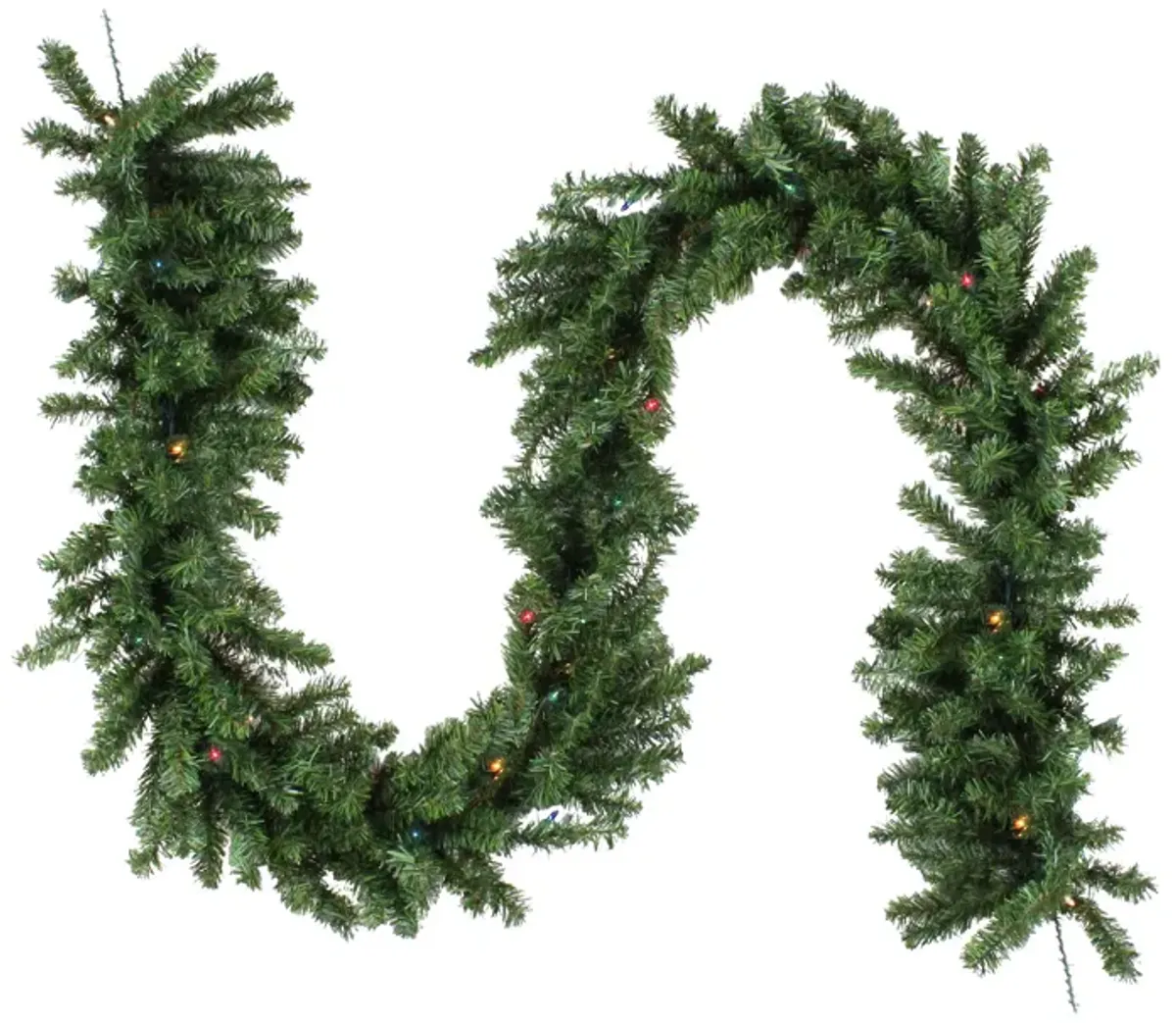 9' x 14" Pre-Lit Canadian Pine Artificial Christmas Garland  Multi Lights