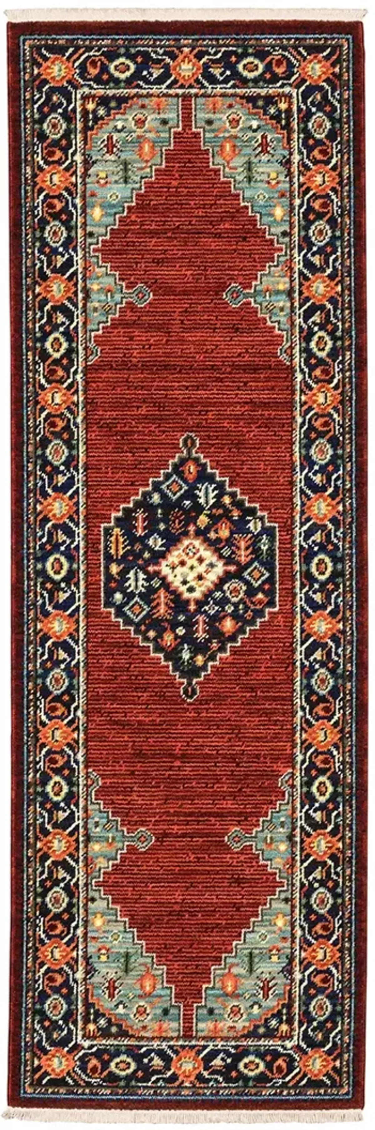 Lilihan 2' x 6' Red Rug