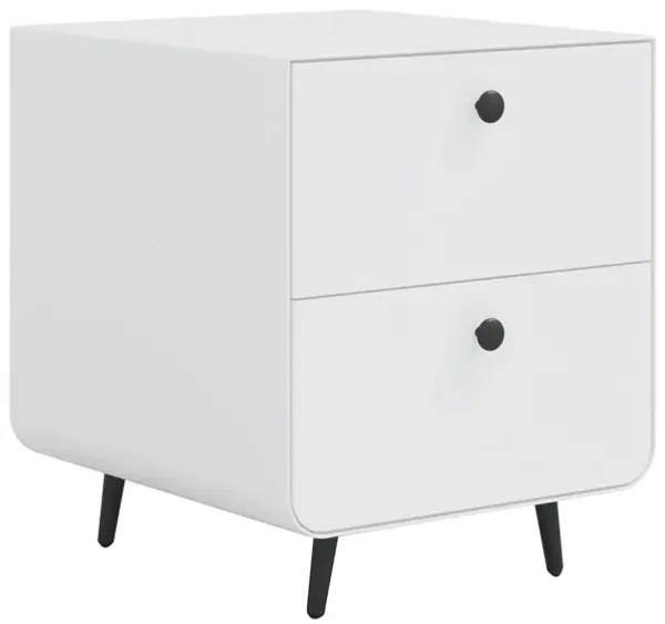 Nightstand with Storage – Steel 2-Drawer Cabinet for Bedroom & Living Room