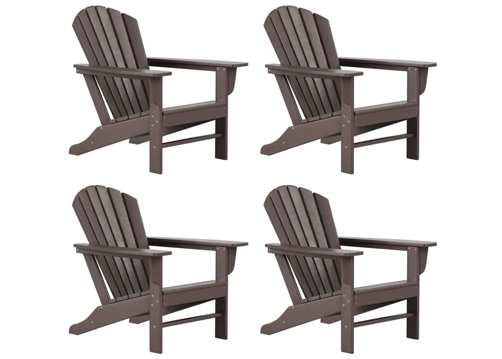 WestinTrends Outdoor Patio Adirondack Chair (Set of 4)