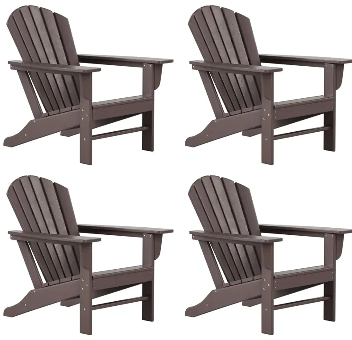 WestinTrends Outdoor Patio Adirondack Chair (Set of 4)