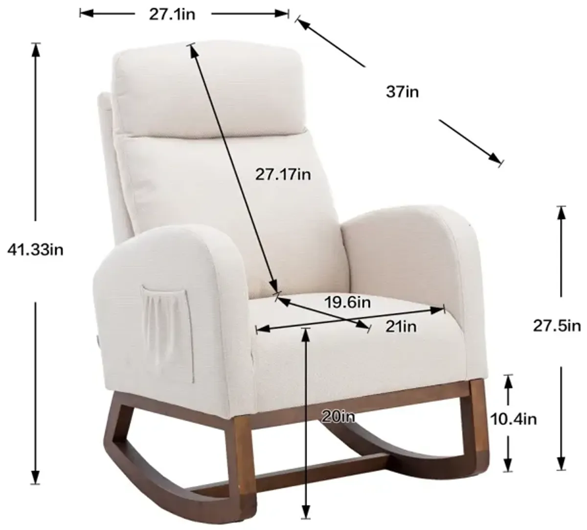 Living Room Comfortable Rocking Chair Living Room Chair 0001