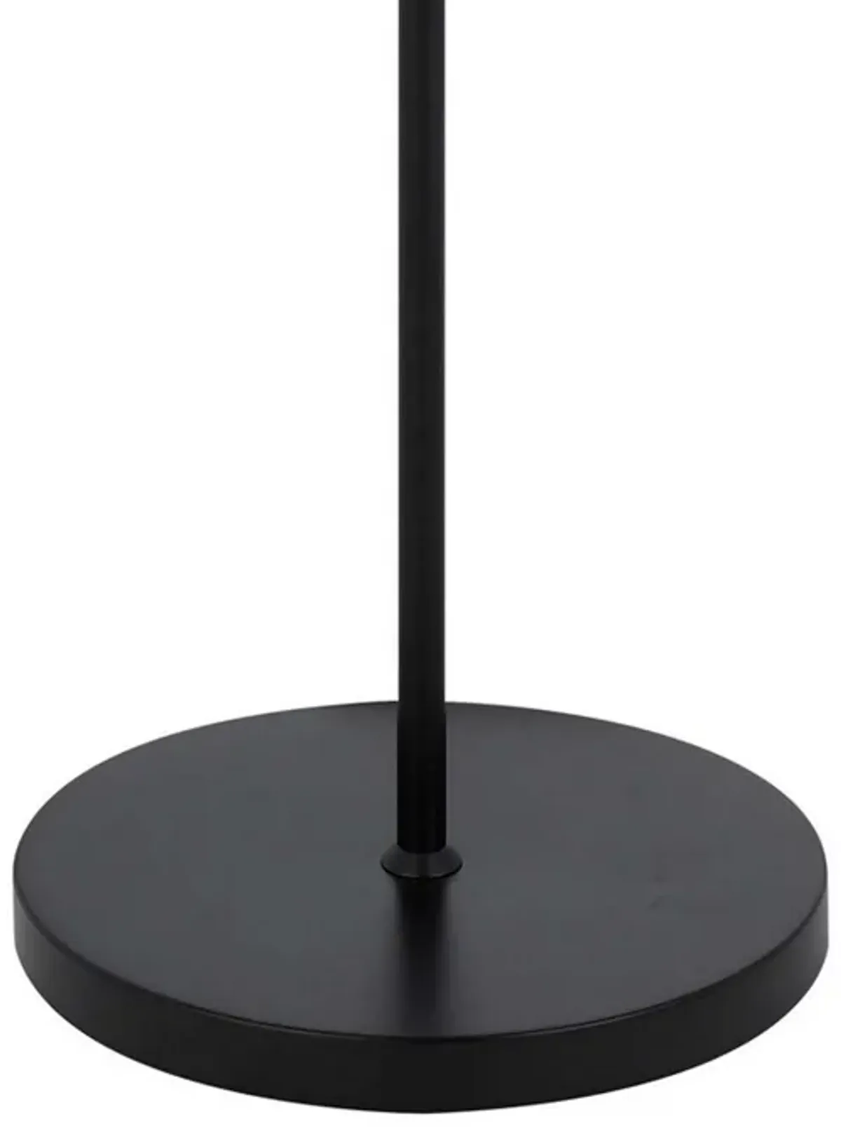 Sie 59 Inch Floor Lamp, Navy Blue Linen Shade, Round Base, Black Metal Pole - Benzara