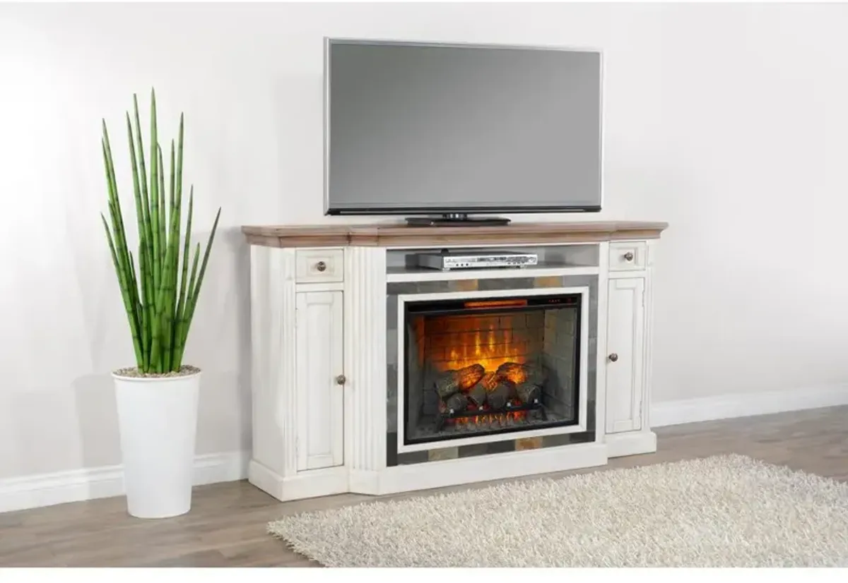 Sunny Designs 72 Media Console with Electric Fireplace