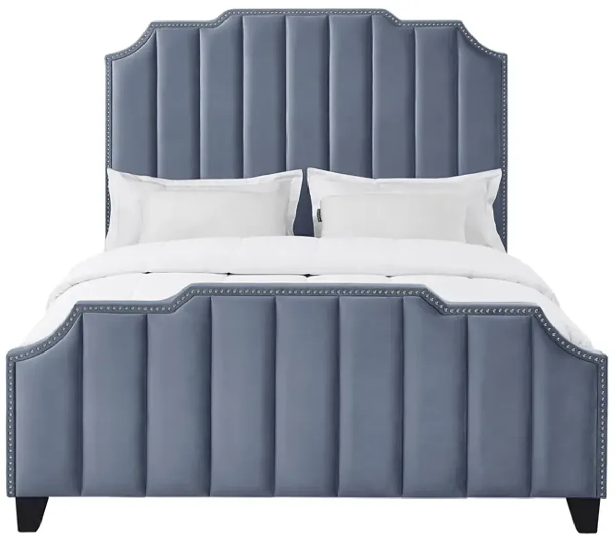 Inspired Home Ruhi Velvet Platform Bed