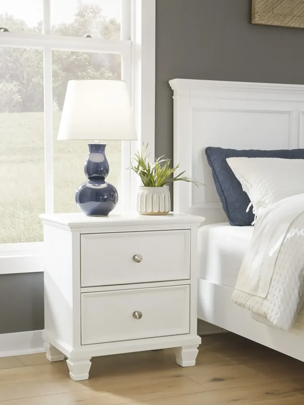 Fortman White Nightstand