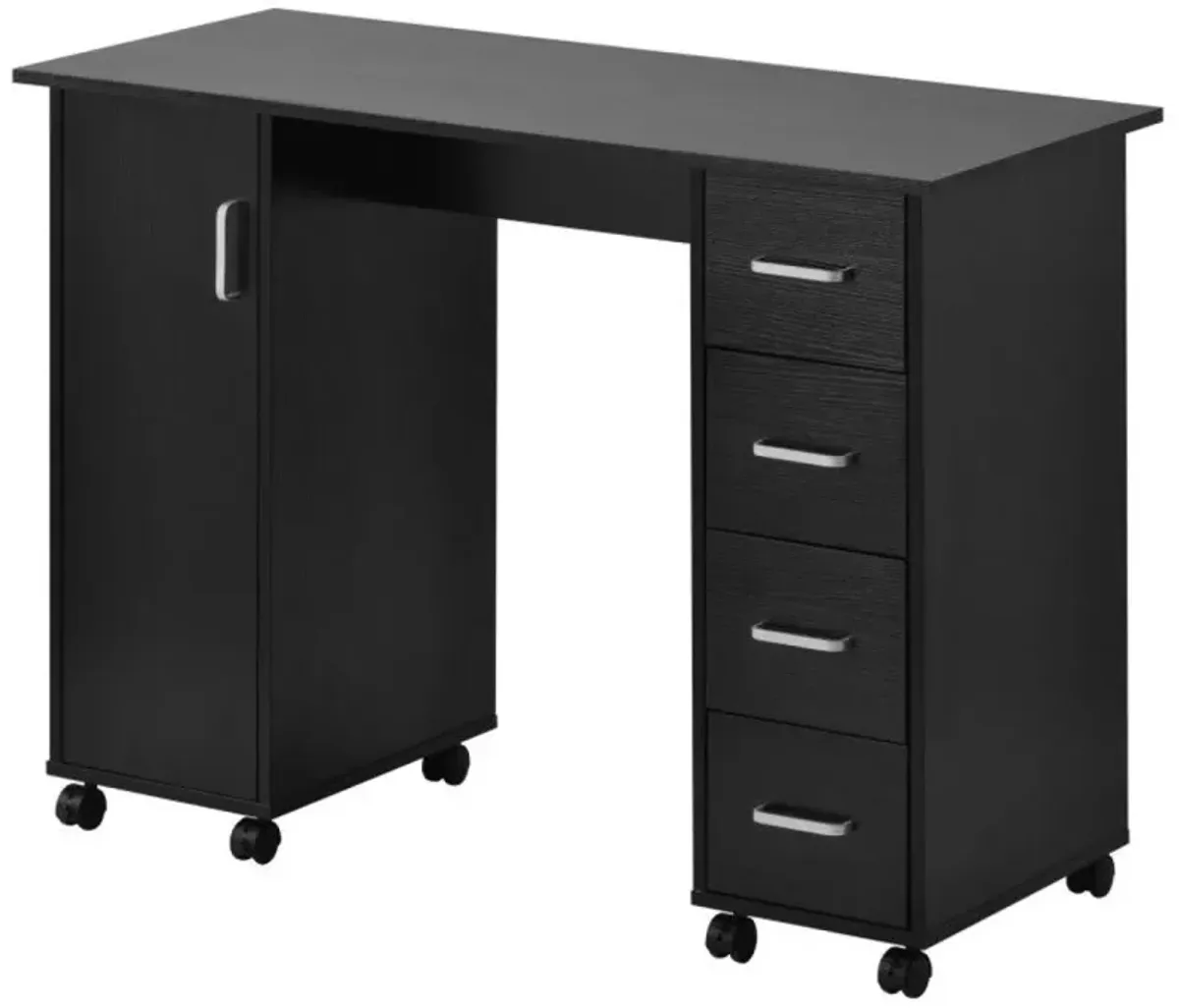 Home Office Computer Desk Table with Drawers White Black