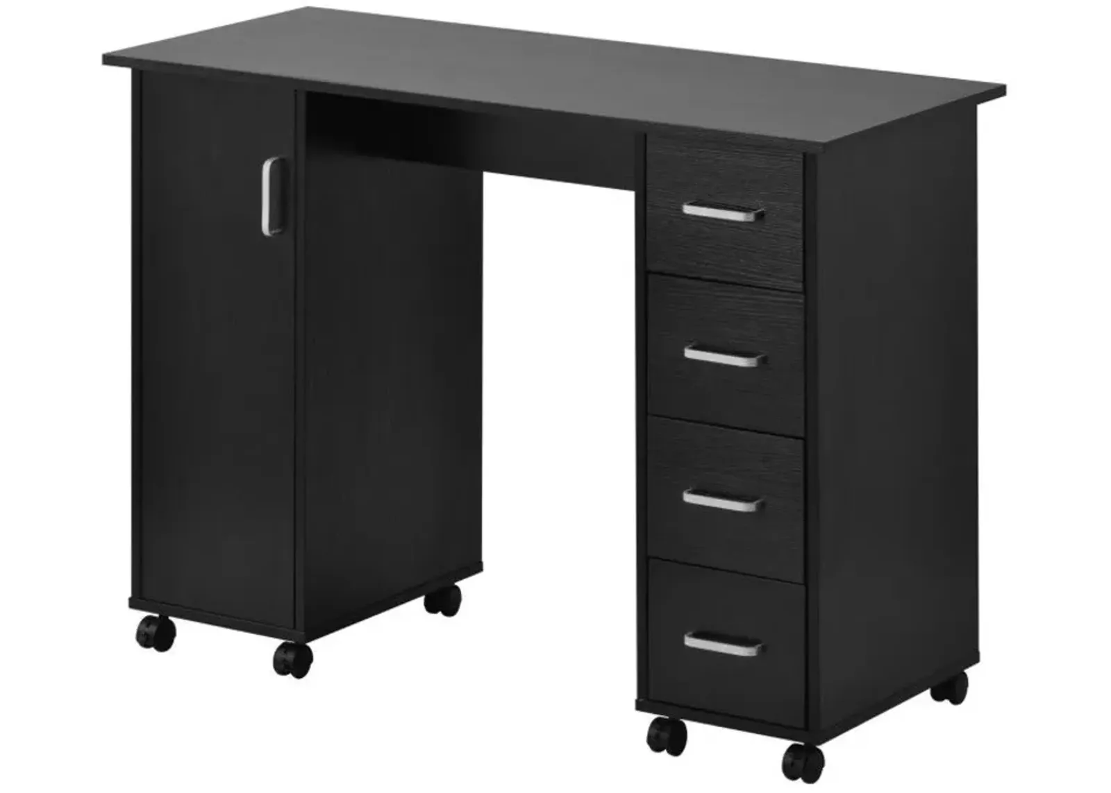 Home Office Computer Desk Table with Drawers White Black