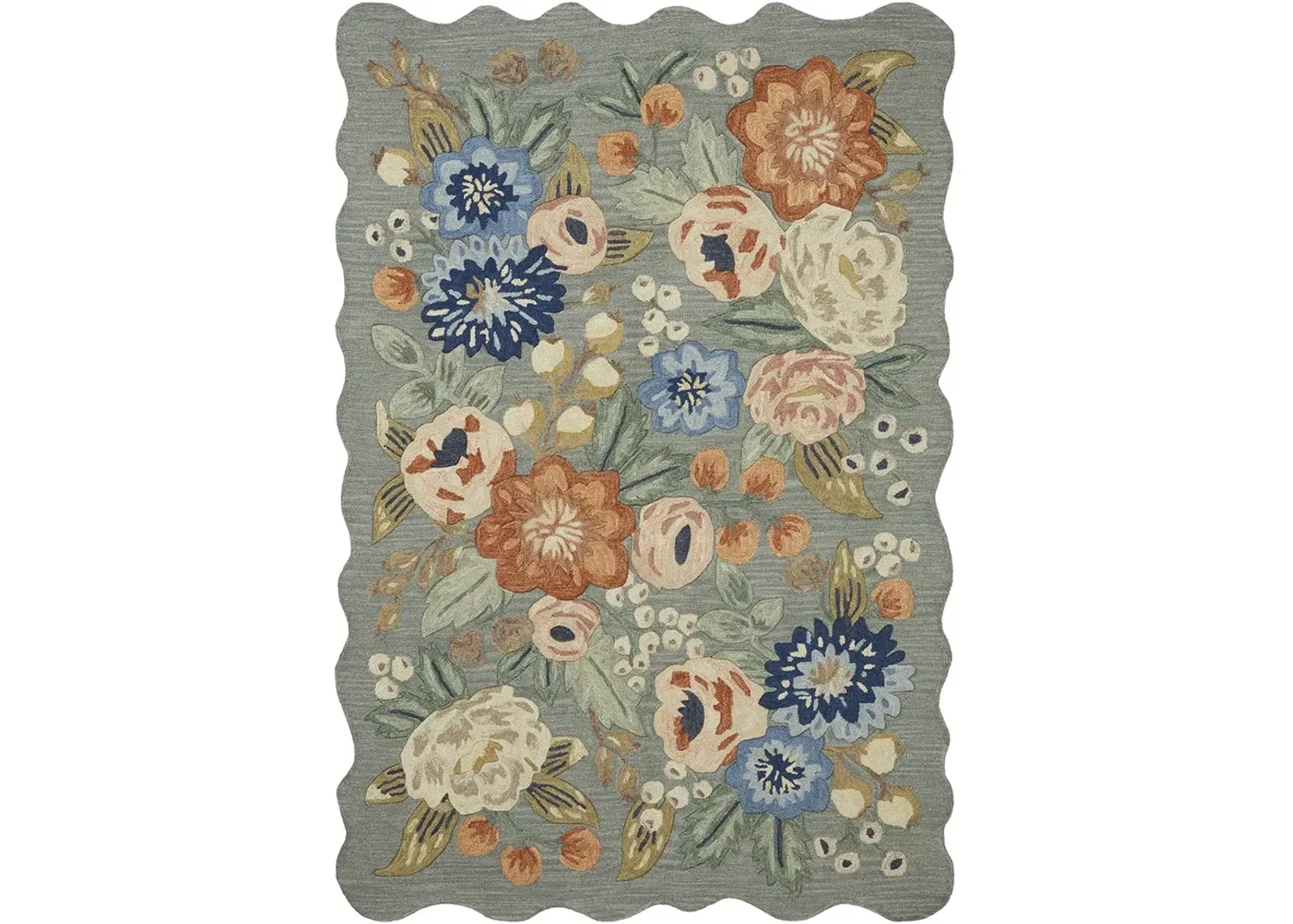 Silhouette SIH-01 Sage 5''0" x 7''6" Rug by Rifle Paper Co.