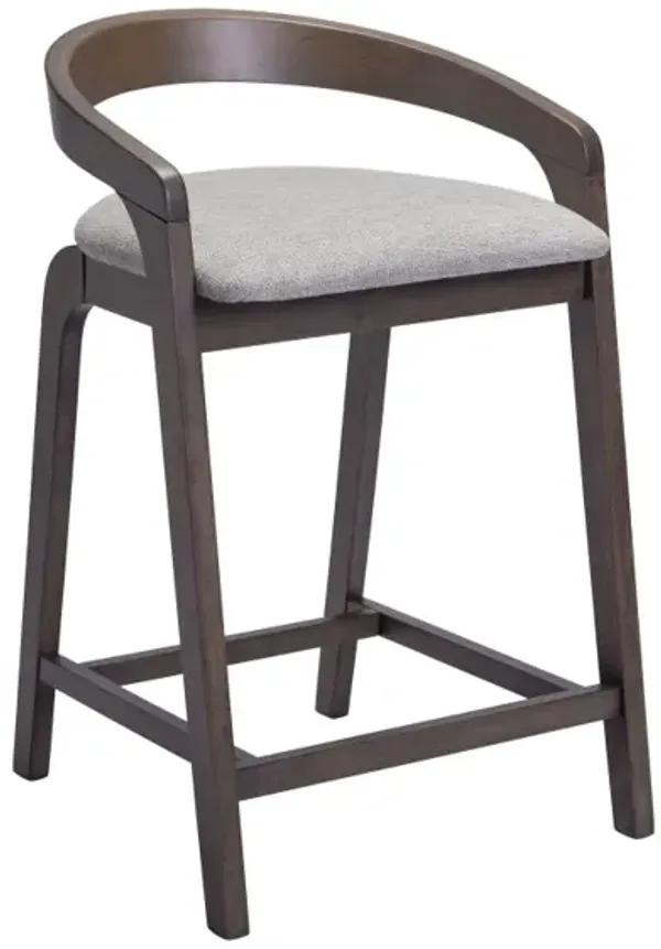 Troy Counter Stool (Set of 2) Dove Gray & Espresso
