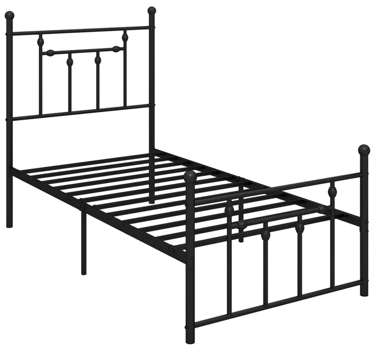 Noise-Free Metal Bed Frame with Durable Headboard and Underbed Storage