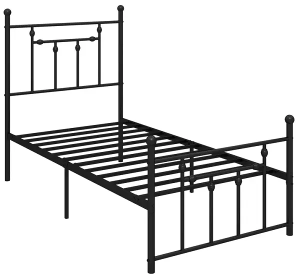 Noise-Free Metal Bed Frame with Durable Headboard and Underbed Storage