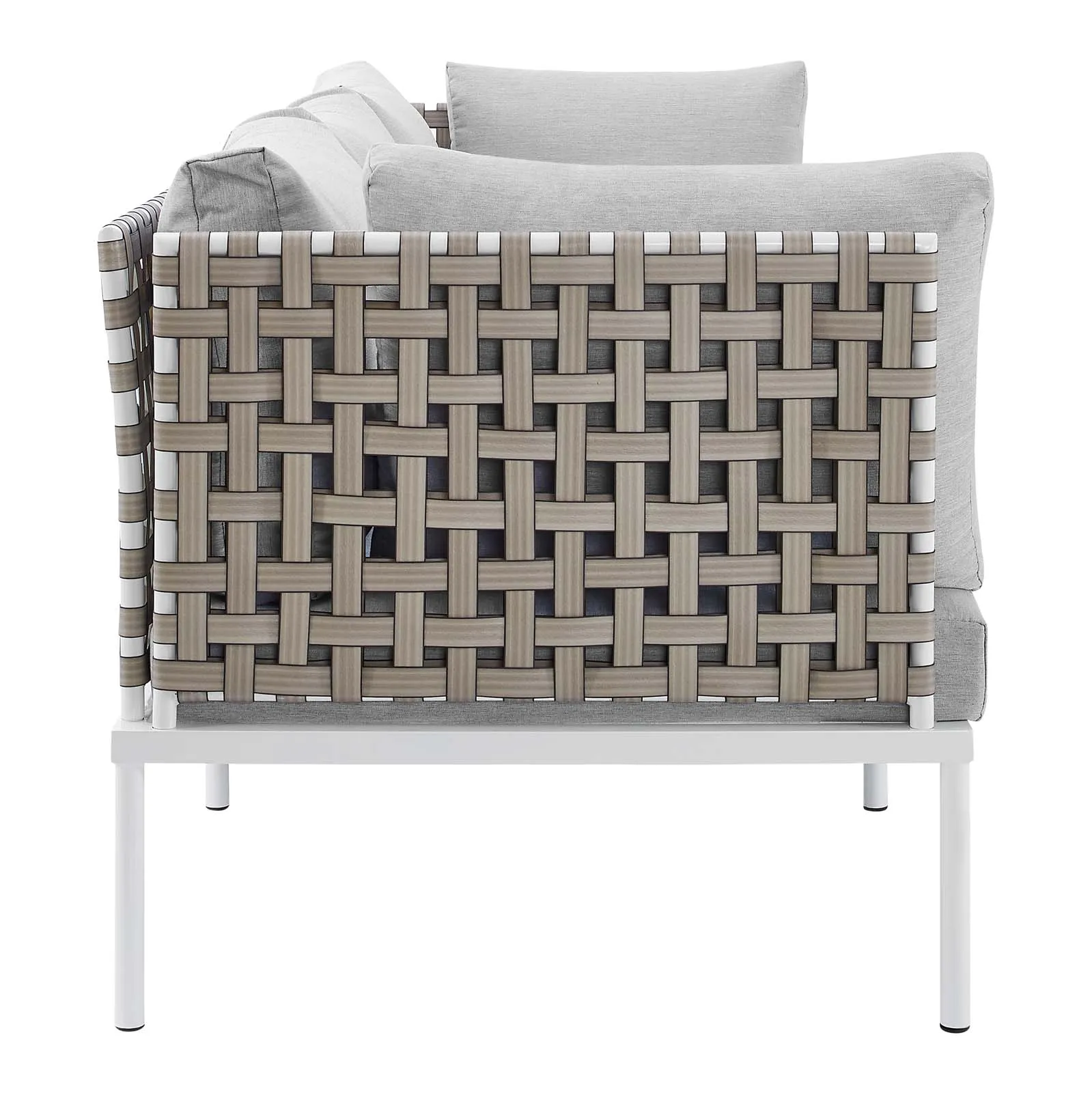 Modway - Harmony Sunbrella� Basket Weave Outdoor Patio Aluminum Sofa