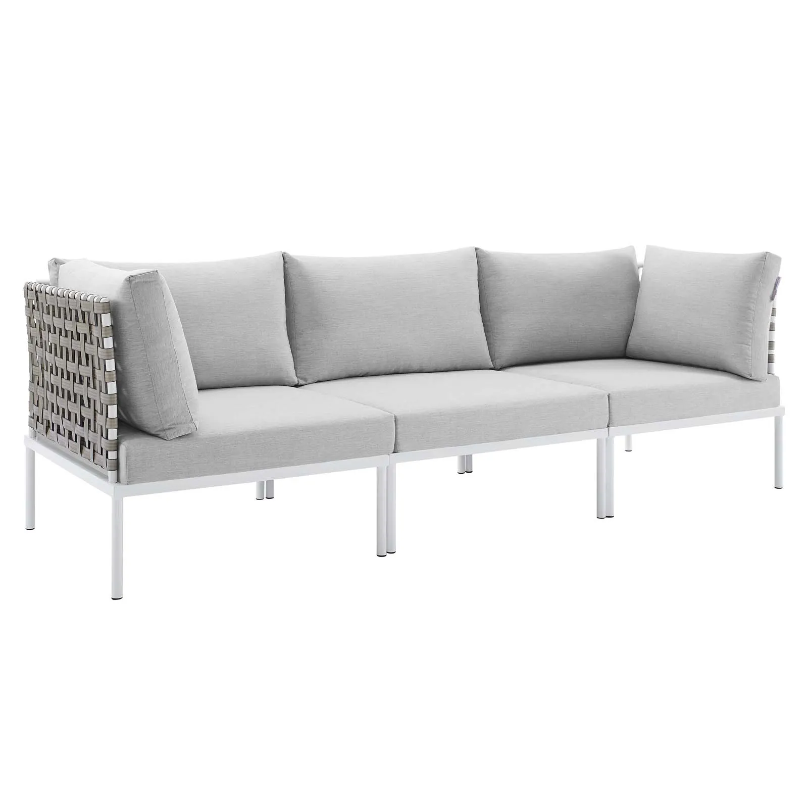 Modway - Harmony Sunbrella� Basket Weave Outdoor Patio Aluminum Sofa