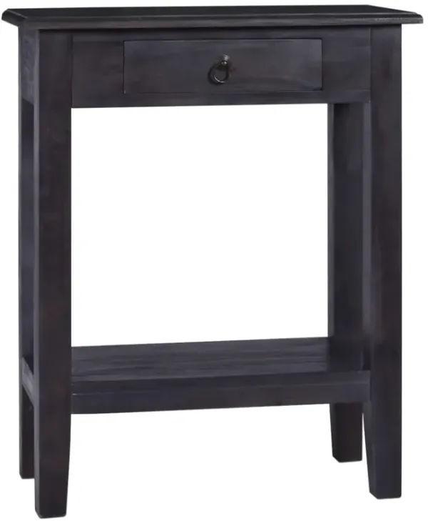 vidaXL Console Table Light Black Coffee 23.6"x11.8"x29.5" Solid Mahogany Wood