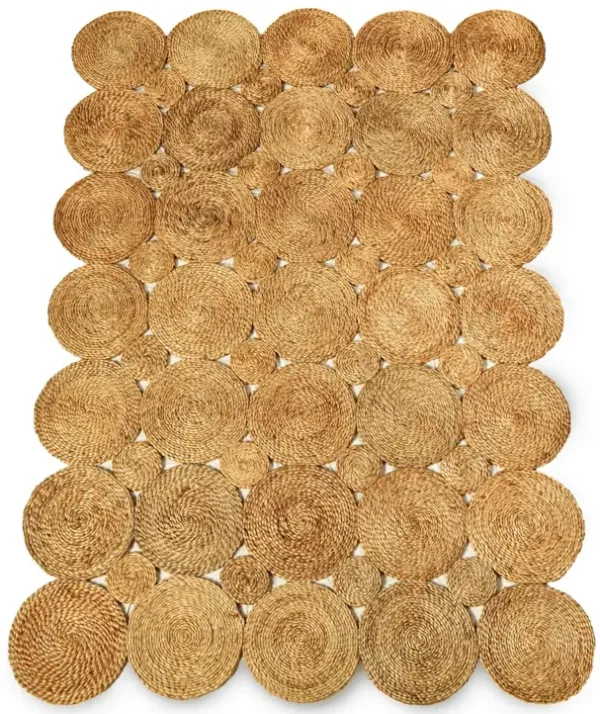 Hand Woven Geometric Patch Work Jute Rug