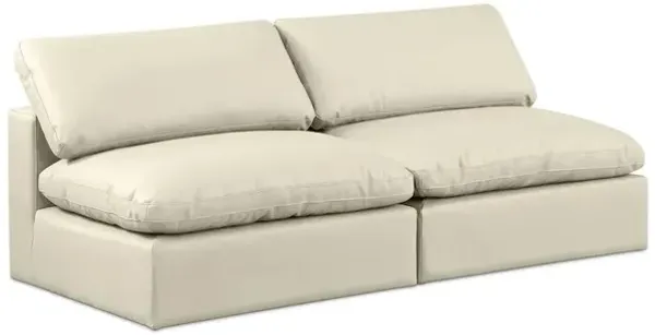 Meridian Furniture Comfy Cream Vegan Leather Modular Sofa