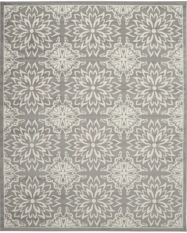 Jubilant JUB06 Ivory/Gray 8' x Round Rug