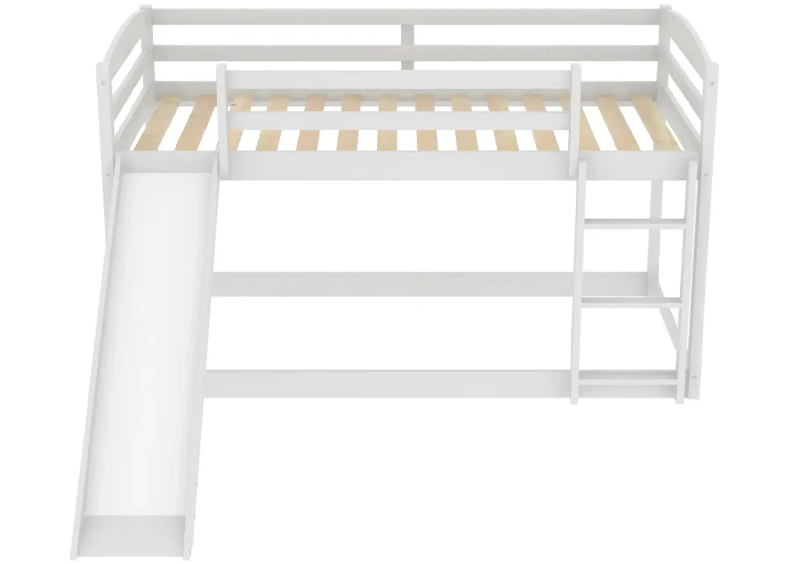 Merax Twin over Twin Bunk Bed with Convertible Slide and Ladder