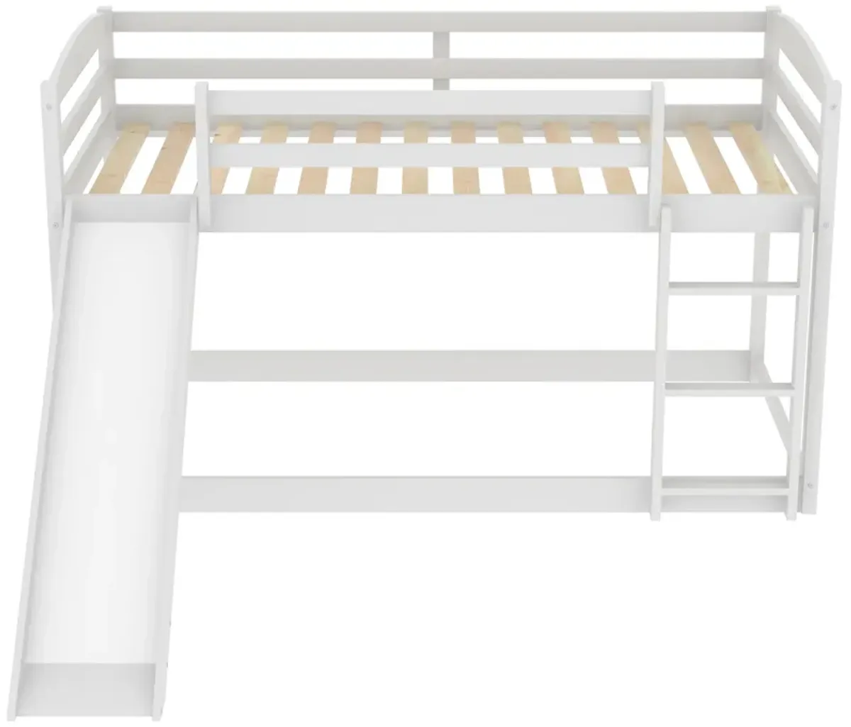 Merax Twin over Twin Bunk Bed with Convertible Slide and Ladder