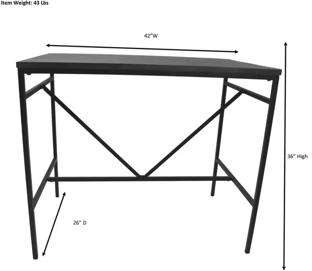 Carolina Living Aileen Bar Table - Chestnut/Black