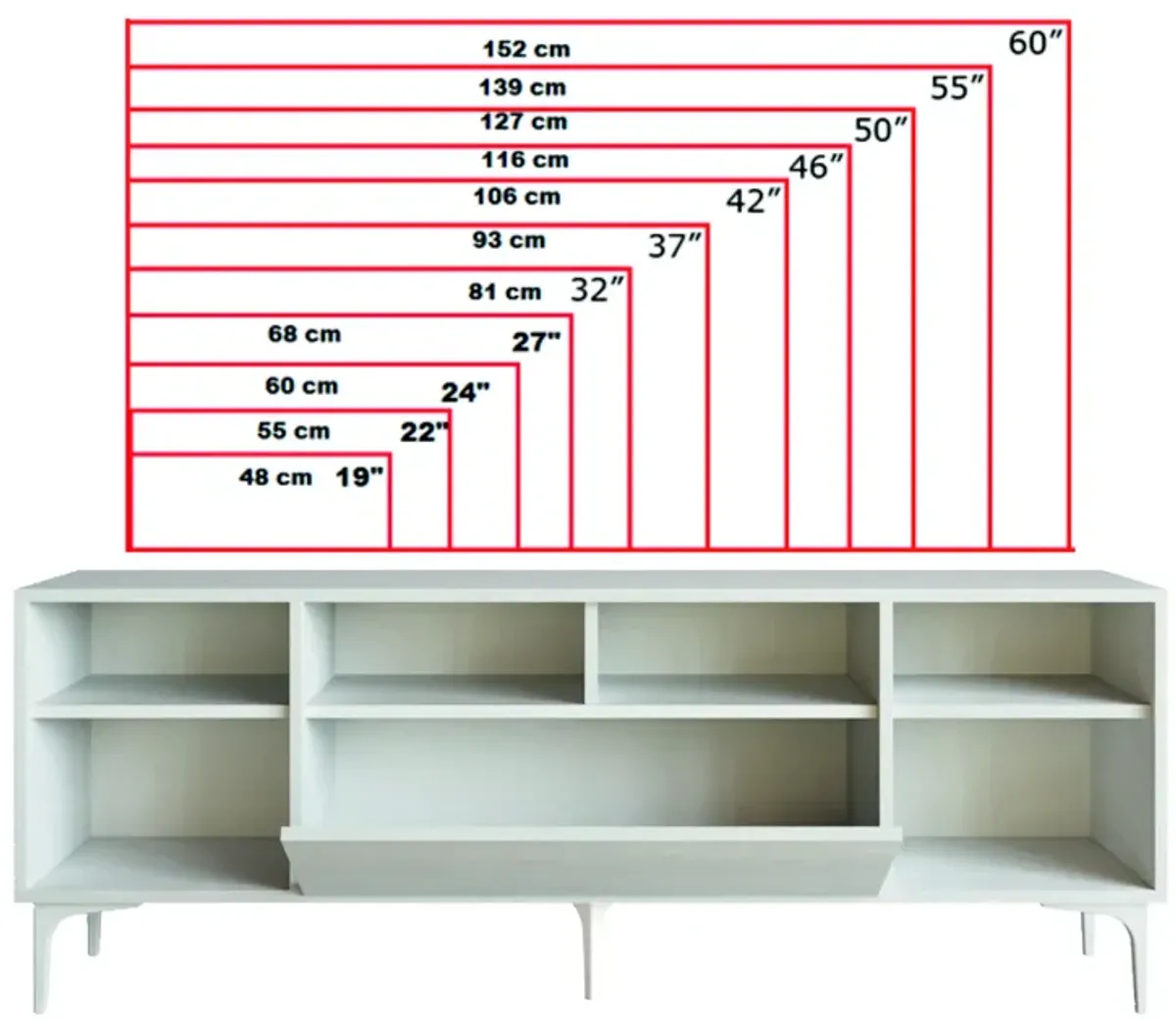 Ella 63" Tv Stand Media Storege  Wooden