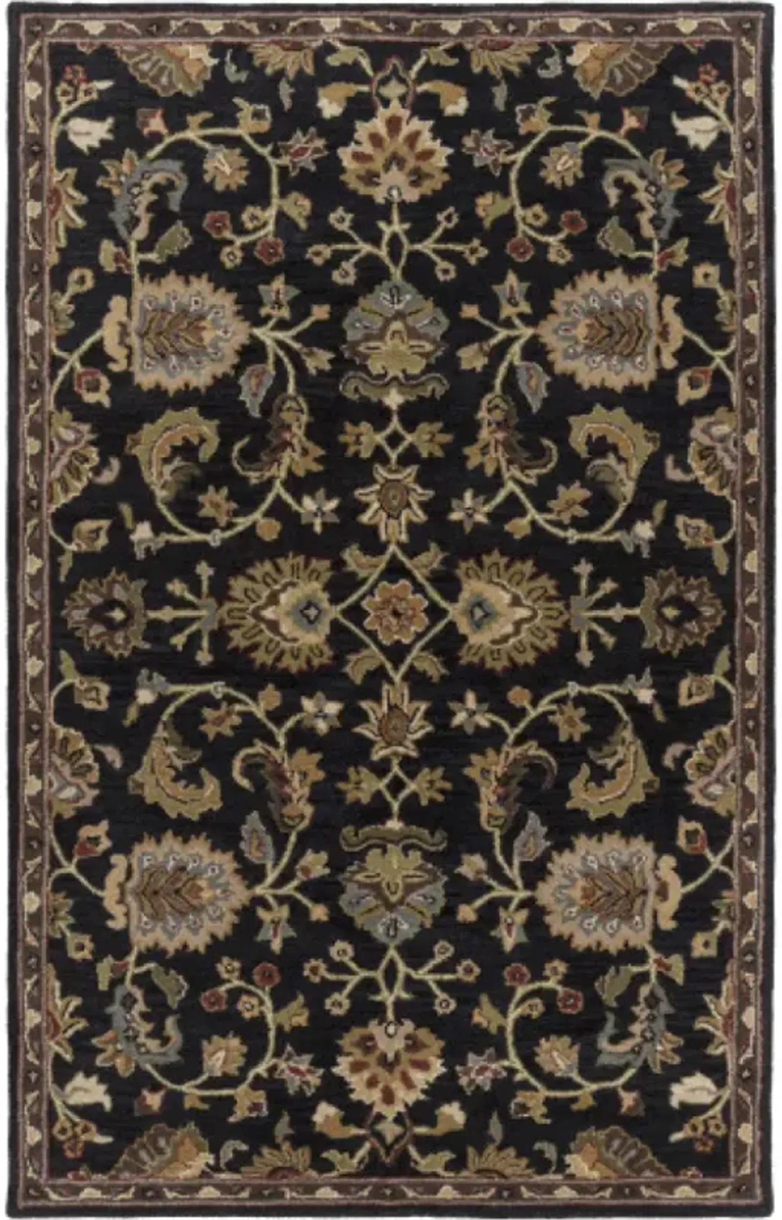 Middleton AWMD-1000 6' Round Black Rug