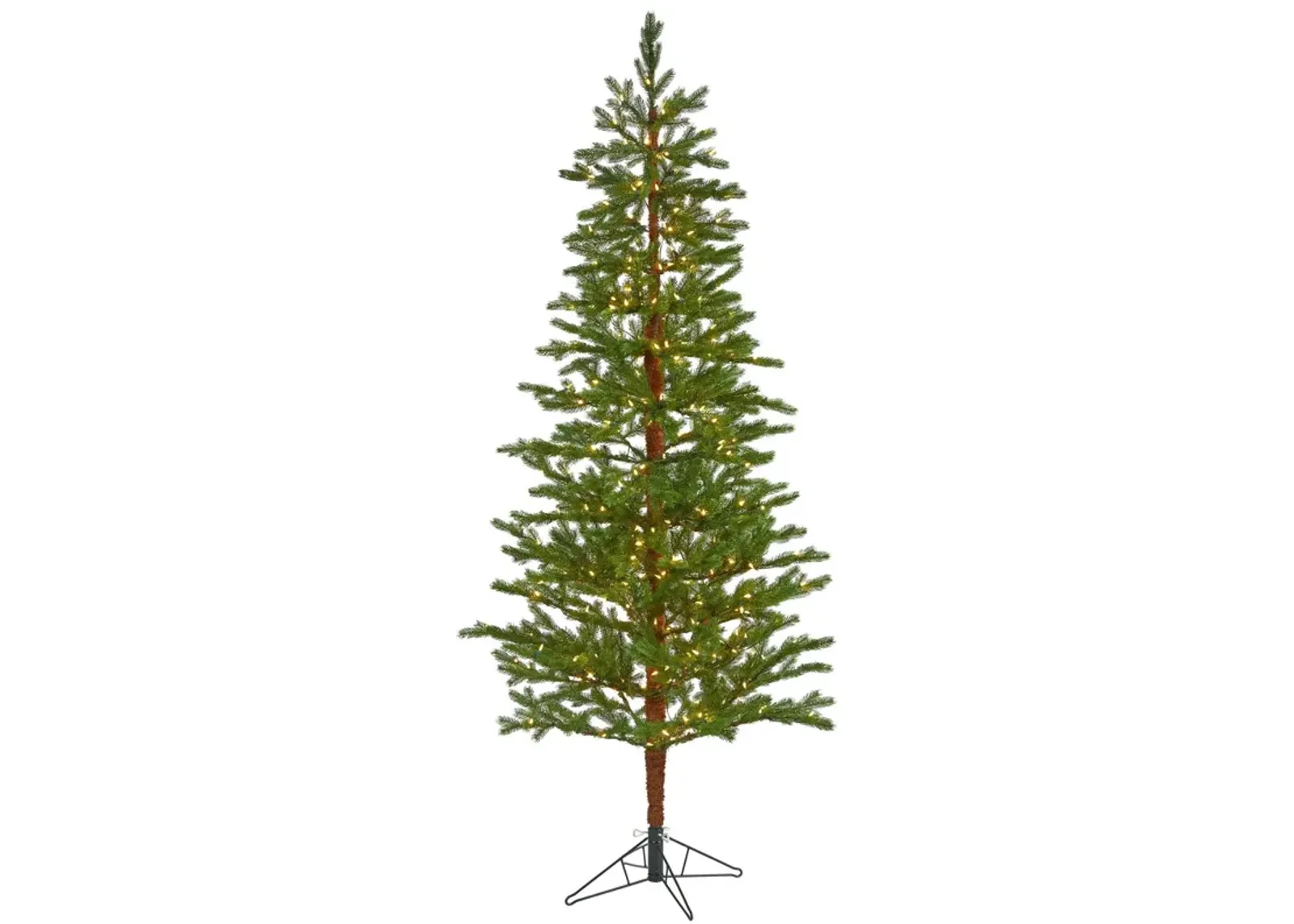 Nearly Natural Fairbanks Fir Artificial Christmas Tree with Clear Warm (Multifunction) LED Lights and Bendable Branches