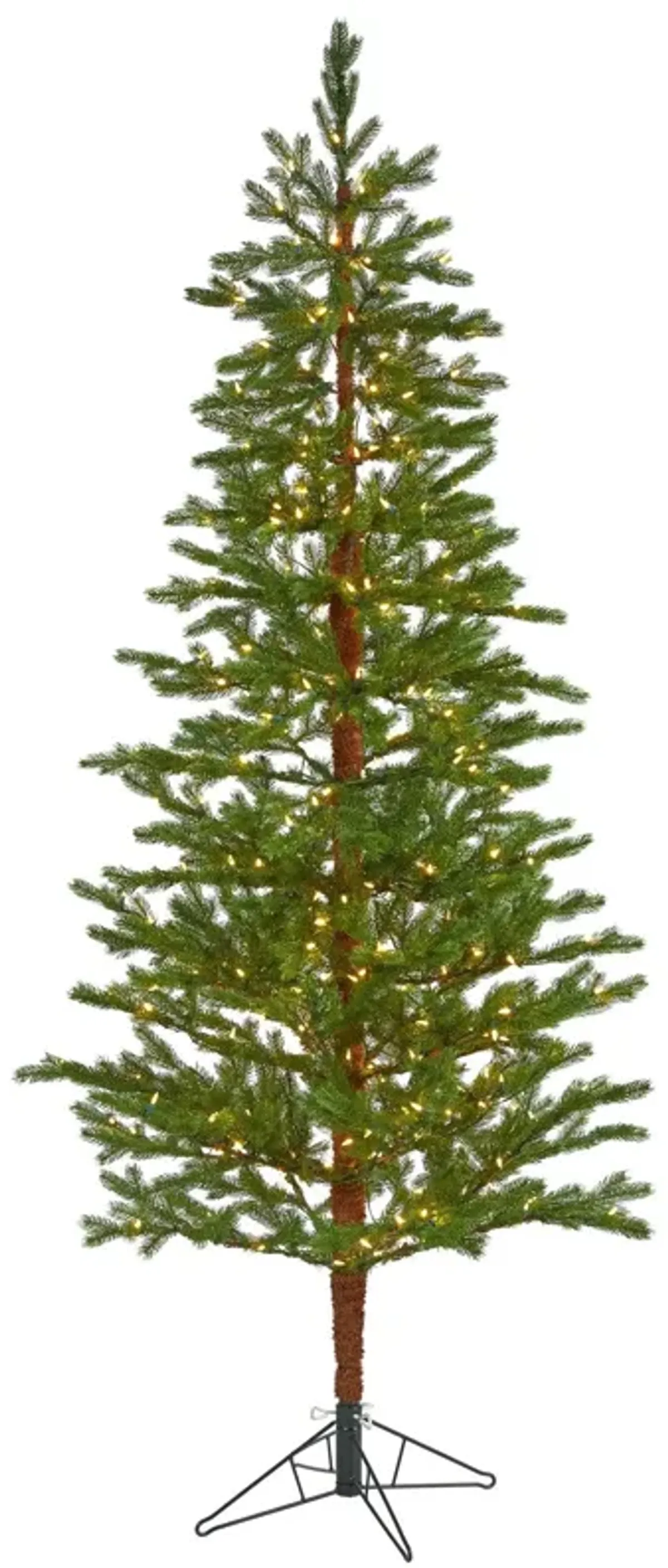 Nearly Natural Fairbanks Fir Artificial Christmas Tree with Clear Warm (Multifunction) LED Lights and Bendable Branches