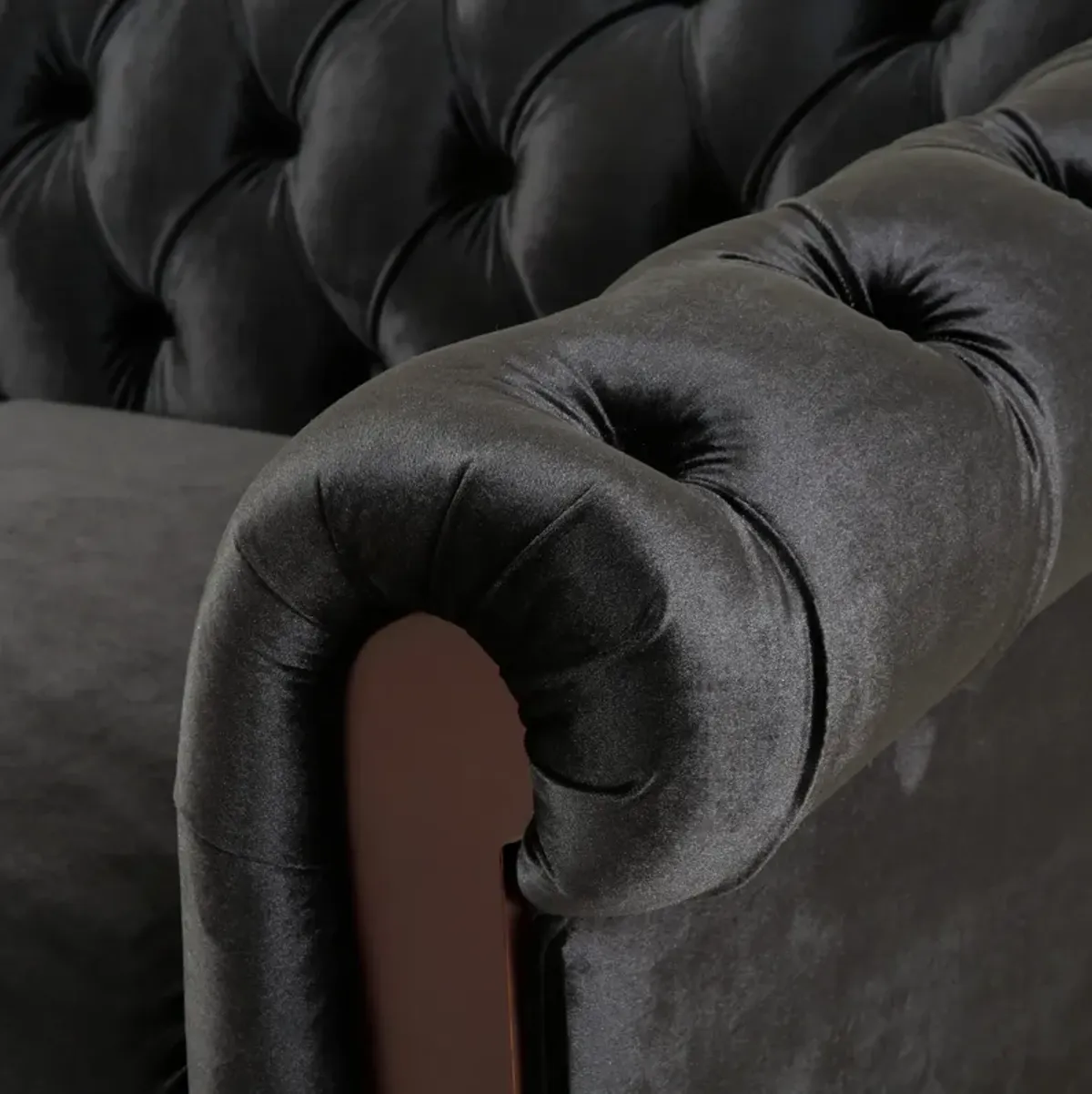 Merax Chesterfield Velvet Loveseat Sofa