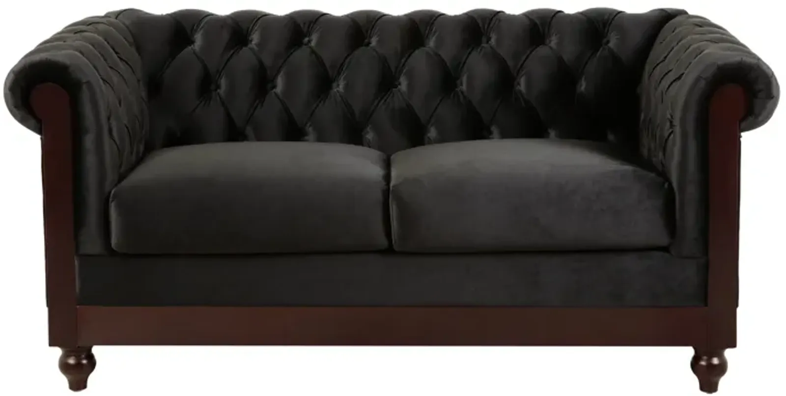 Merax Chesterfield Velvet Loveseat Sofa