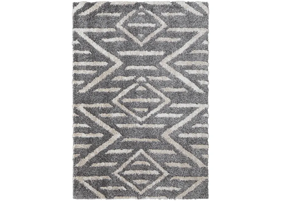 Mynka 39IBF Gray/Ivory 7'11" x 10' Rug